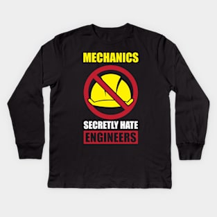 Funny Mechanic and Engineers Diesel Mechanic Quote  Mechanic Kids Long Sleeve T-Shirt